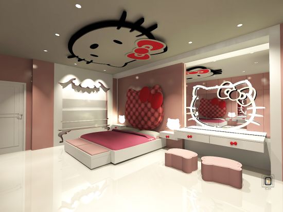 nội thất phòng ngủ Hello Kitty