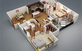 35+ mẫu thiết kế nội thất chung cư 2 phòng ngủ tiện nghi và hiện đại