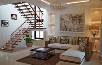 50 mẫu phòng khách đẹp có cầu thang hot nhất 2020