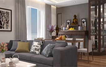 Bật mí cách bố trí bàn thờ trong phòng khách rước tài lộc