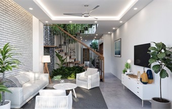 BST mẫu thiết kế nội thất phòng khách nhà ống HOT nhất 2020