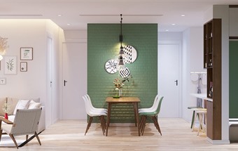 Bừng sáng với nội thất chung cư 70m2 phong cách Bắc Âu