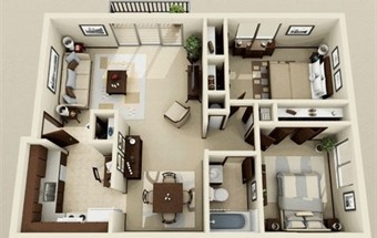 Các mẫu thiết kế nội thất căn hộ chung cư 90m2 2 phòng ngủ