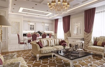 Chiêm ngưỡng phối cảnh nội thất chung cư tân cổ điển sang trọng tại Hà Nội