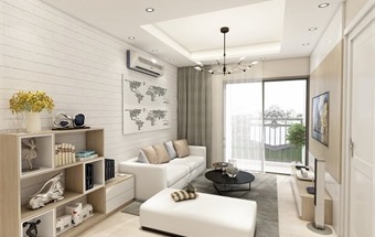 Giá nội thất chung cư 70m2 2 phòng ngủ hiện đại