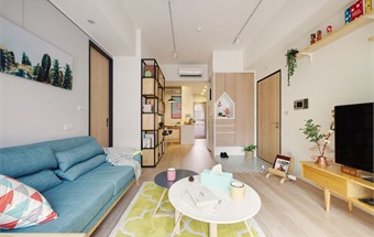 Không gian tươi trẻ với thiết kế nội thất chung cư 63m2 đầy màu sắc