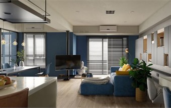 Mát mắt với màu xanh dương trong thiết kế nội thất chung cư 60m2