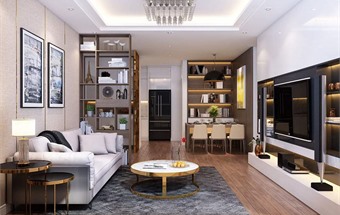 Mẫu nội thất căn hộ chung cư 3 phòng ngủ tiện nghi tại An Khánh