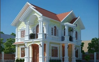 Mẫu thiết kế thi công biệt thự 2 tầng kiểu Pháp đẹp nhất hiệt nay