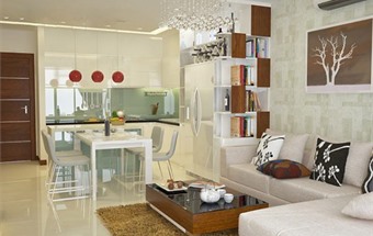 Những thiết kế nội thất phòng khách liền bếp cực đẹp cho căn hộ chung cư