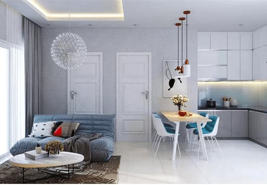 Sở hữu căn hộ tiện nghi với mẫu thiết kế nội thất chung cư 58m2