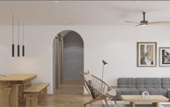 Thiết kế căn hộ chung cư 50m2 2 phòng ngủ tràn đầy sức sống