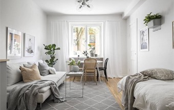 Thiết kế nội thất chung cư 1 phòng ngủ liền kề các không gian chức năng