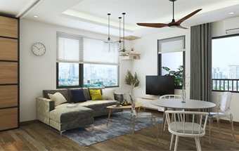 Thiết kế nội thất chung cư 50m2 dành cho vợ chồng trẻ