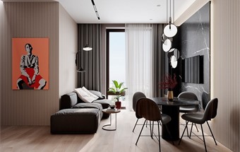 Thiết kế nội thất chung cư 60m2 đơn giản nhưng tiện nghi