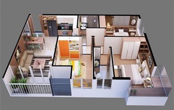Thiết kế nội thất chung cư 85m2 phong cách hiện đại