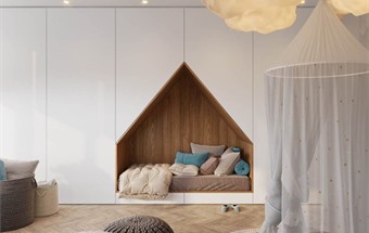Thiết kế nội thất phòng ngủ dễ thương, vui nhộn, đầy màu sắc cho bé