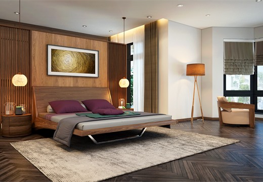 Thiết kế nội thất phòng ngủ hiện đại tiện nghi cho các kiến trúc nhà khác nhau