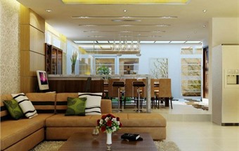 Trang trí nội thất phòng khách liền bếp như thế nào cho khoa học?