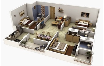 Tư vấn thiết kế nội thất chung cư 3 phòng ngủ tiện nghi phong cách hiện đại