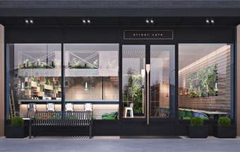 Mẫu thiết kế quán cafe có diện tích nhỏ theo hướng mở